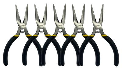BOOSDEN Radio Radio Long Tip Radio Tapered Spring and Blade Set of Precision Electric Worker Set of Pliers, All-Purpose Pliers, Pliers, Hole, 5,