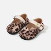 Spring 2026 Girls' Leopard Print Soft Sole Leather Flats - Korean Style Non-Slip Princess Shoes