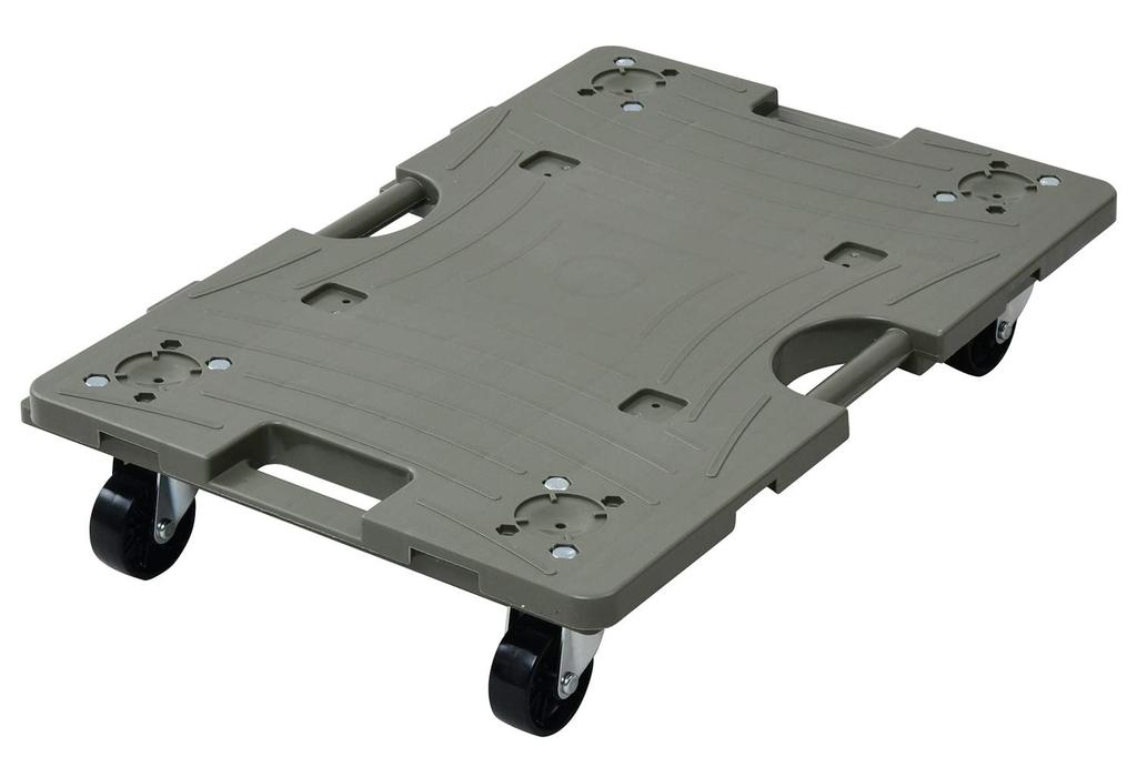 YAMAZEN Smart Connectable Platform Cart, 60 X 40 Cm, Nylon Casters, Made In Japan, Compact, Lightweight, Connectable, Olive, NTRL-N65OD