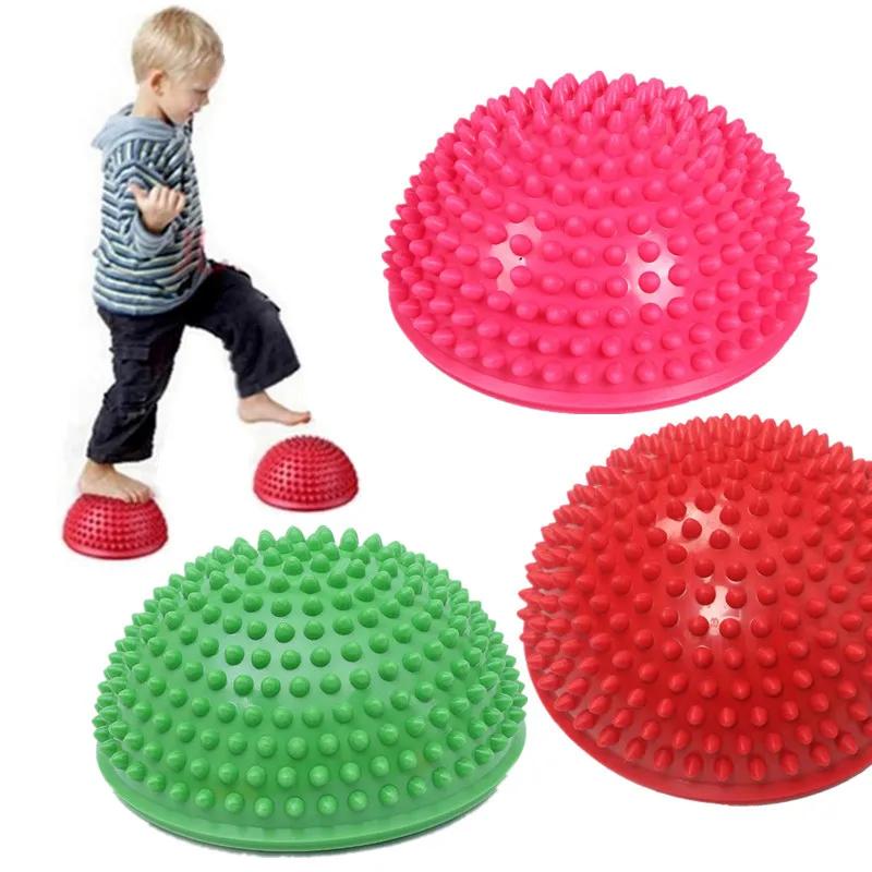 Inflatable Half Sphere Massage Ball Yoga Balls Massage Fitball Exercises Trainer Balancing Ball for Gym Pilates Sport Fitness