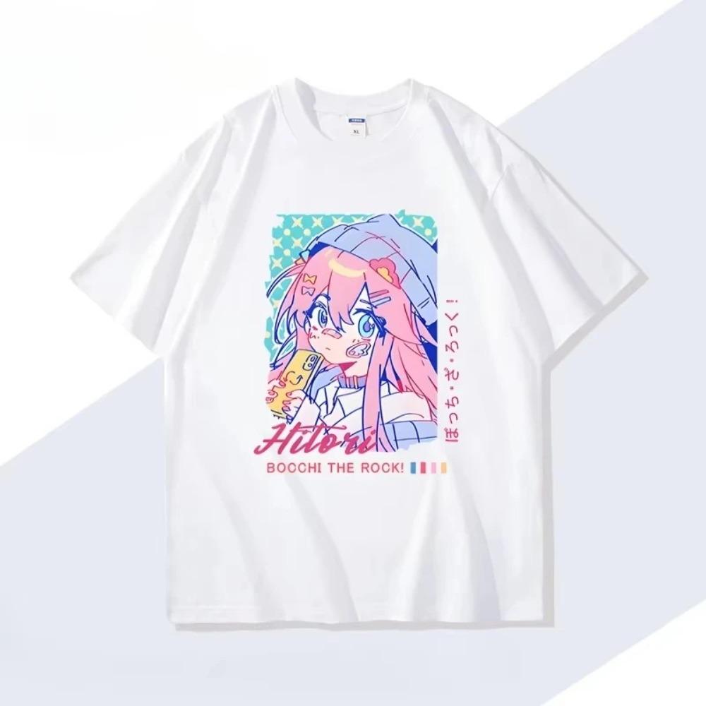 Bocchi the Rock! Kessoku Band Vertical Panel Anime Graphic T-Shirt, Unisex Oversized Casual Streetwear, Slice of Life Anime Fan Gift