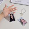 Transparent Acrylic Card Holder For Student Bus Card Meal Card Protection Identity Card Display Keychain Pendant Female