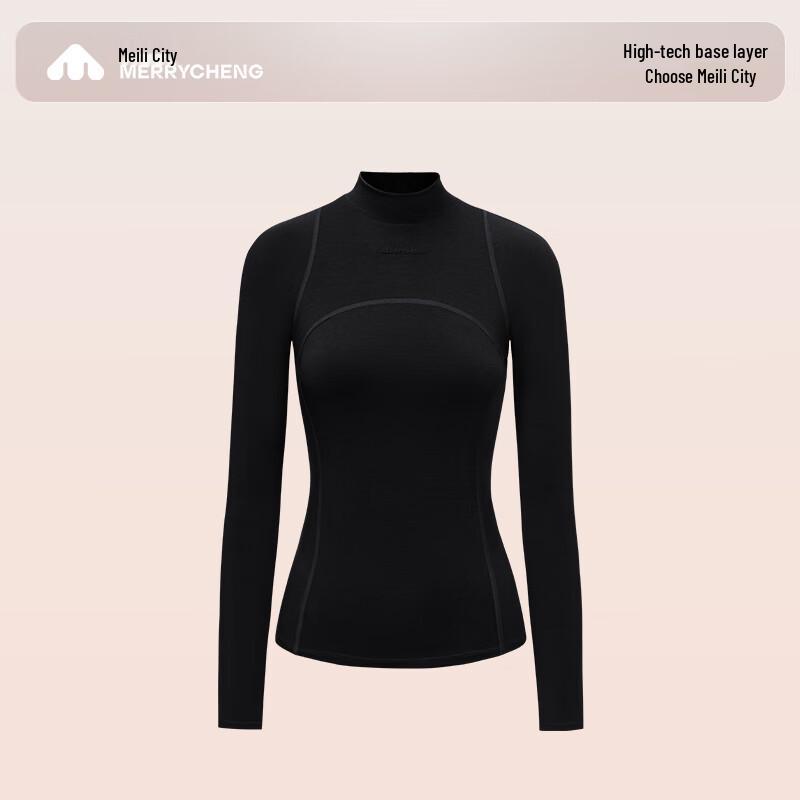 Women s Versatile Half-High Neck Base Layer Top M