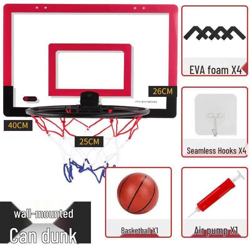 Punch-Free Foldable Basketball and Volleyball Hoop for Kids - Indoor/Outdoor Wall-Mounted Dunk Board