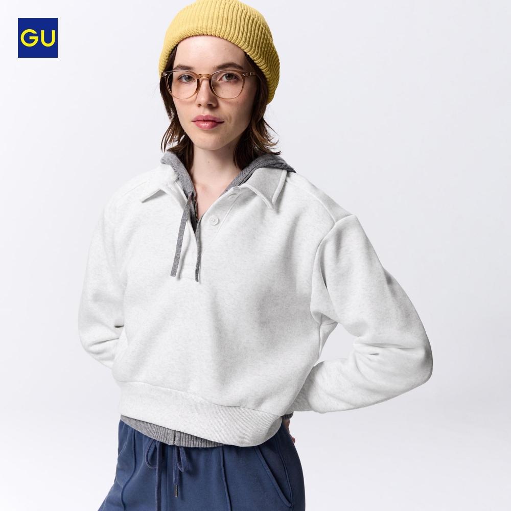 

Uniqlo Gu Тяжелый свитер-поло с длинным рукавом 02 LIGHT GRAY/WOMEN S