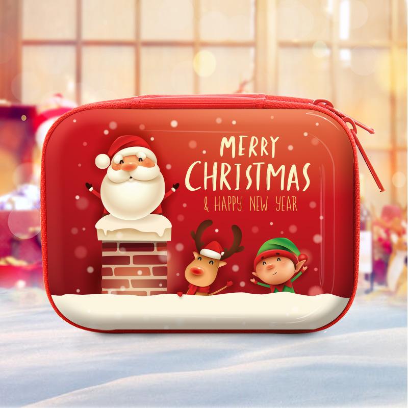 Christmas Coin Purse Rectangle Santa Pattern Wallet Festive Gift Bag for  New Year Christmas Decorations