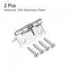 uxcell Spring Loaded Hinges 304 Stainless Steel Self Closing Hinges for Cabinets 38x19mm 2pcs