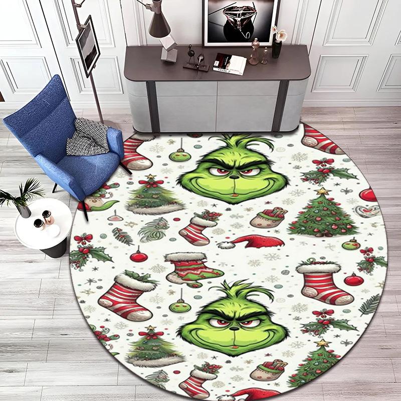 American Christmas Comedy How the Grinch Stole Christmas carpet Household goods decoration anti slip home table and chair mat aisle door mat carpet 25