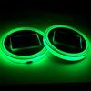 Pair 68Mm Round Solar+Usb Charging Car Cup Holder Bottom 7 Color Rgb Led Lights