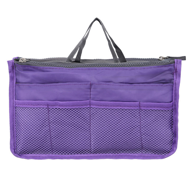 Outdoor Travel Purse Organizer Insert for Handbags Ladies Multi-function Toiletry Cosmetics Storage Bag Large Capacity Zipper Tote Bag