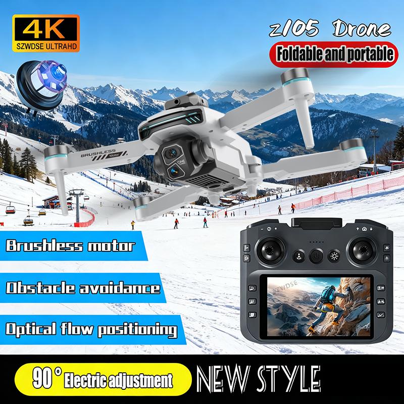 2026 Foldable Z105 Drone 5G WiFi GPS Brushless Motor 8K Dual HD Camera Wide Angle Professional Quadcopter Outdoor RC Helicopter Toys