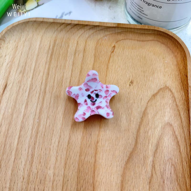 Hobby Marine Acetate Claw Clips: Cute Starfish, Jellyfish, Shark, Cartoon Side & Bun Clips for Women