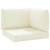 VidaXL Lot de 3 Coussins de Palette, Galette de Siège Imperméable, Coussin de Jardin, Décoration d'Extérieur Terrasse, Blanc 361775
