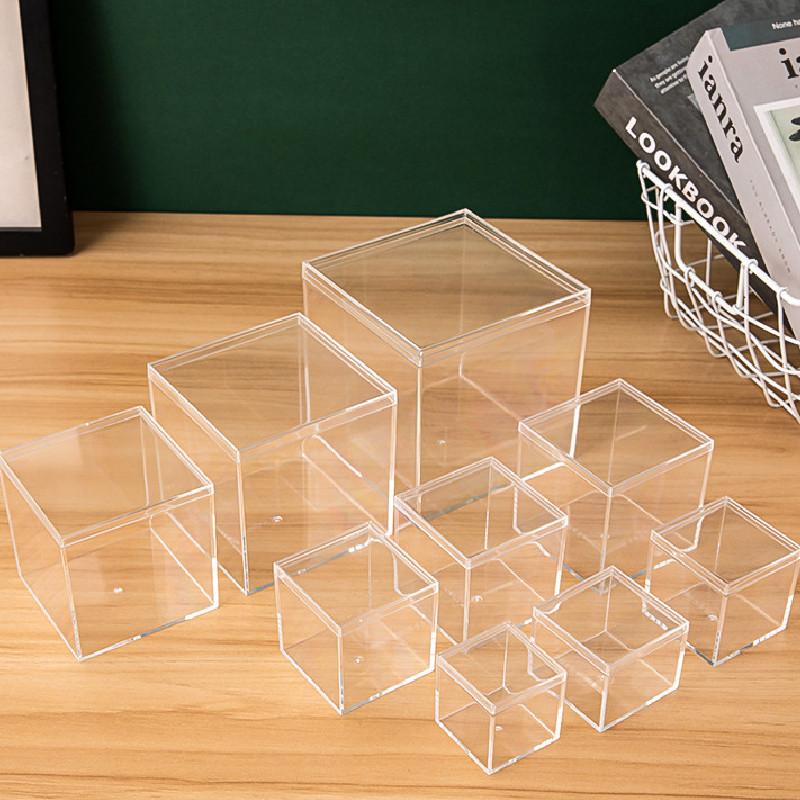 Modern Minimalist Clear Plastic Organizer Container With Lid For Stationery Toys Medicine