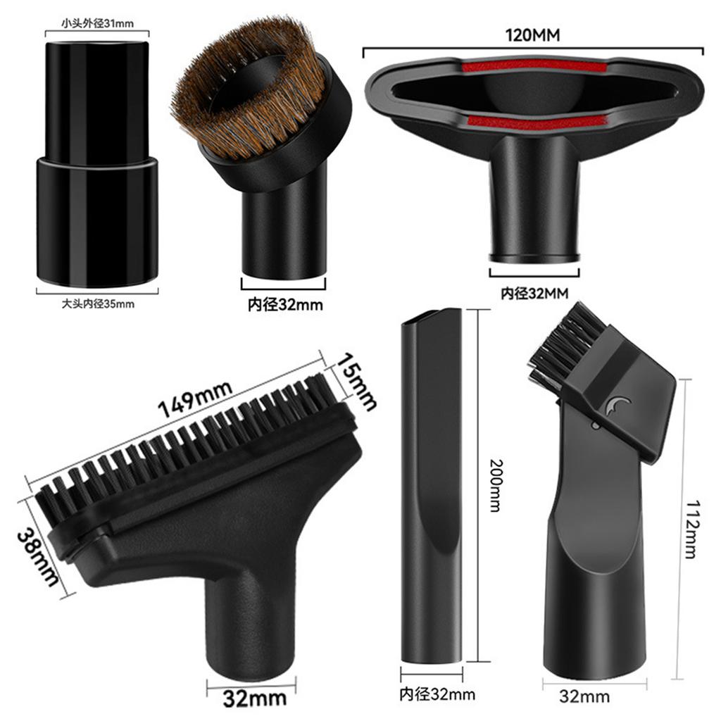 7 Pieces Versatile Vacuum Cleaner Nozzles Plastic Vacuum Cleaner Attachment Set Perfect for Home and Commercial Cleaning