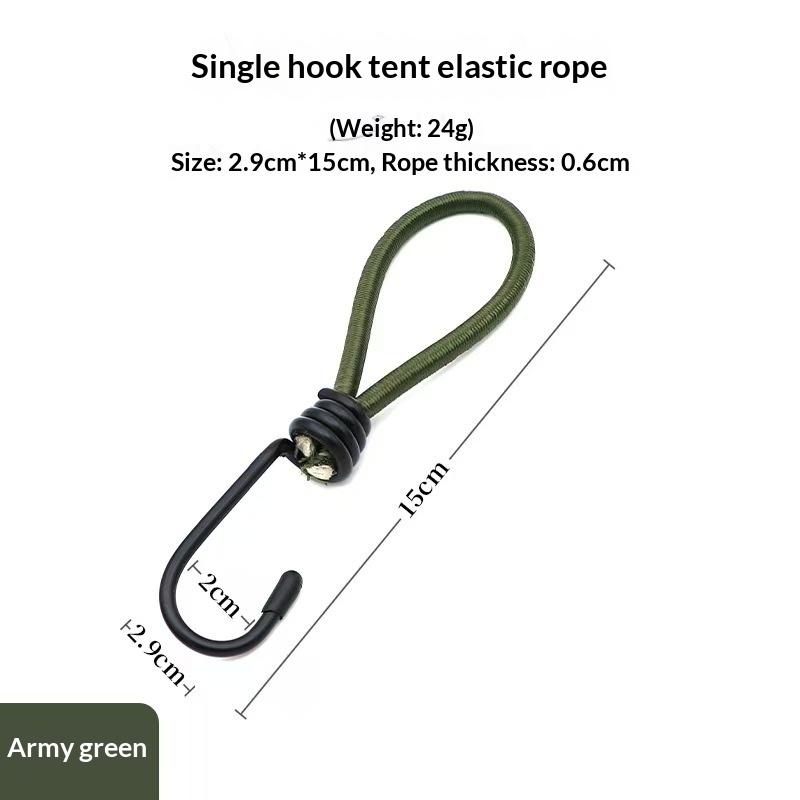 Strong 5pcs Elastic Rope Hook for Tents Versatile Outdoor Use for Camping and Adventure