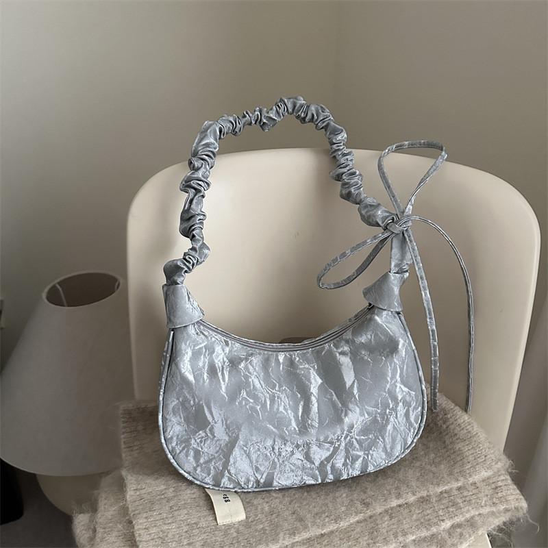 Minimalist Pu Small Shoulder Bag With Zipper Closure Ideal For Casual Outings