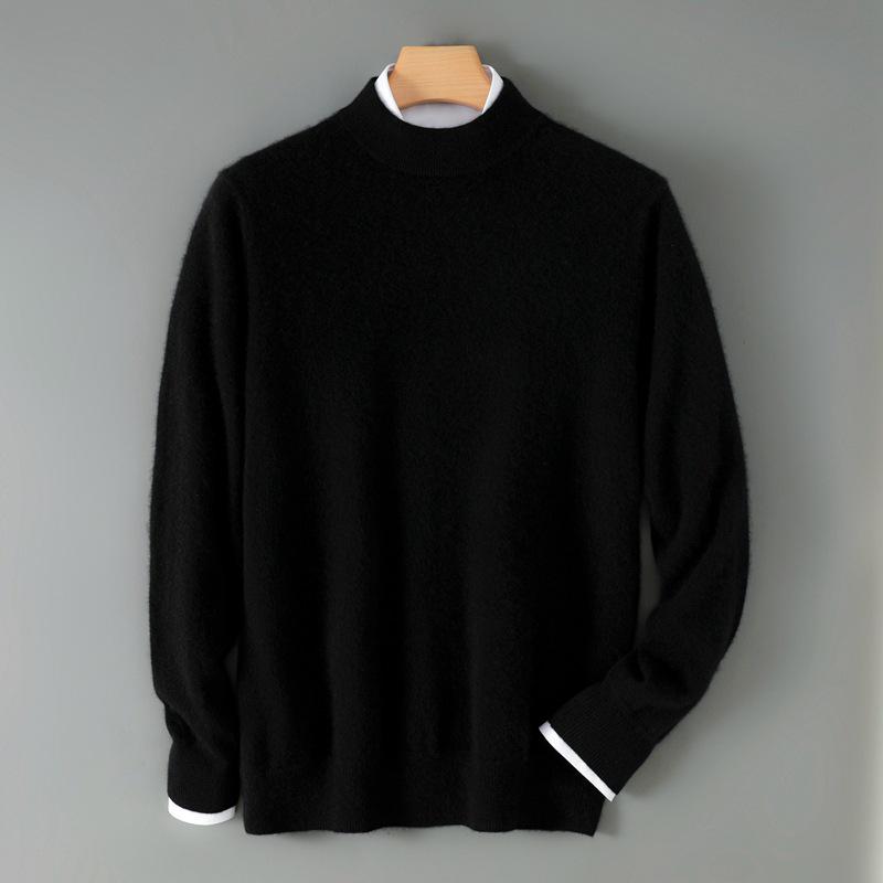 Men s 12-Gauge Pure Wool Half-High Neck Sweater M