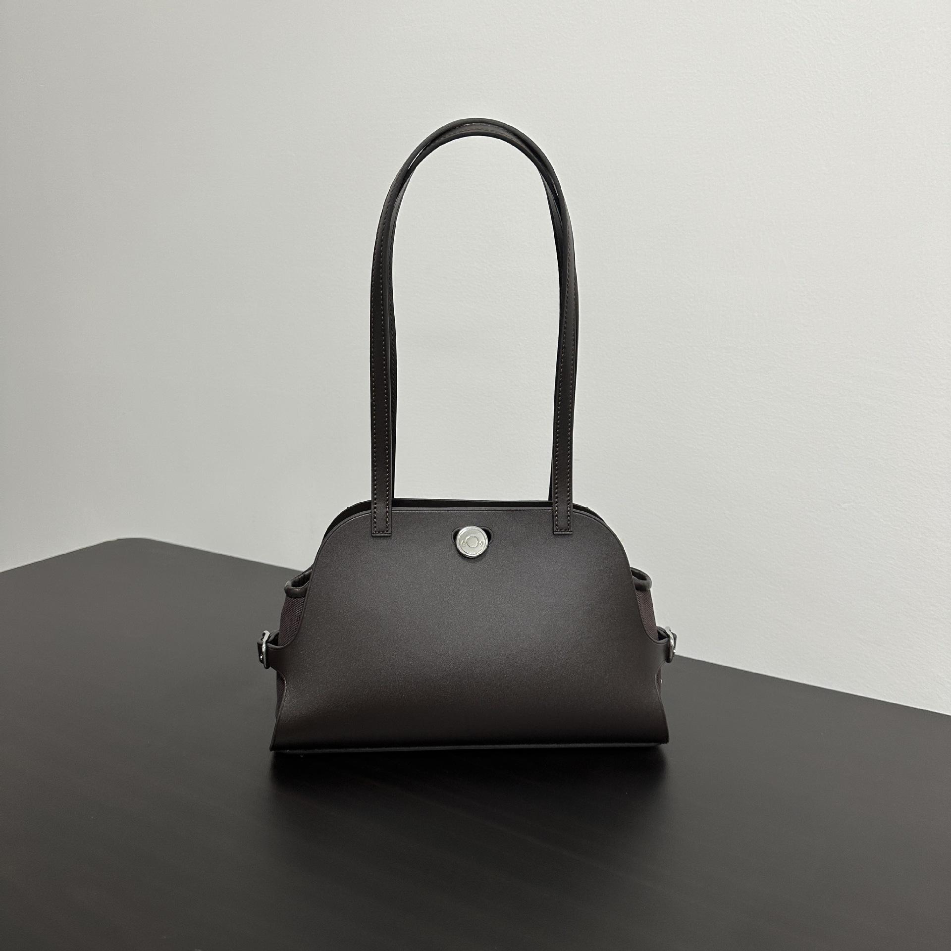 

Сумка-тоут из спилка с канвасовыми вставками, портативная, подмышечная, большой вместимости, для поездок, модная, универсальная, на плечо, женская 26*16*9cm