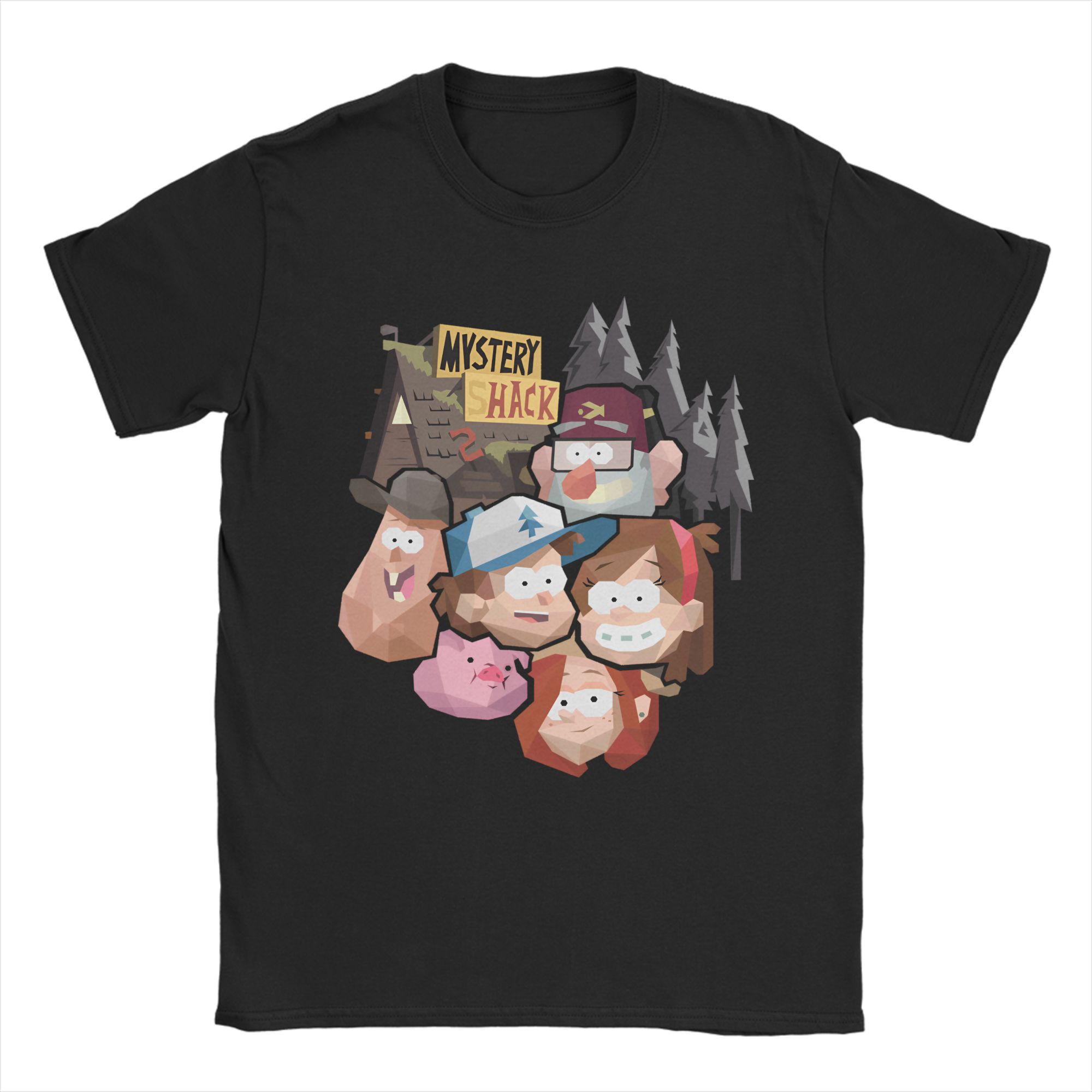 

Gravity Falls Family T Shirts Mens Pure Cotton Hipster TShirts Crewneck Tee Shirt Short Sleeve Clothes Big Size S