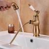 MDNG French Retro Copper Basin Pull-Out Faucet