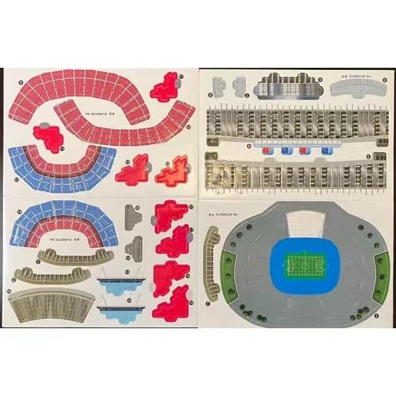 Miniature Football Field Puzzle DIY Anfield World Famous Stadiums Models Football Buildings Ornaments Peripheral Toys Fans Toy
