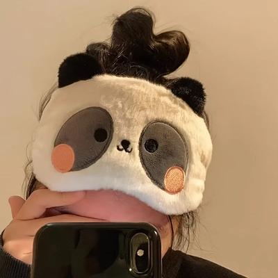Cute Panda Eye Mask, Duck, Rabbit, Small Animal Nap Eye Mask, Suitable for Office and Home Use Pink Eye Mask