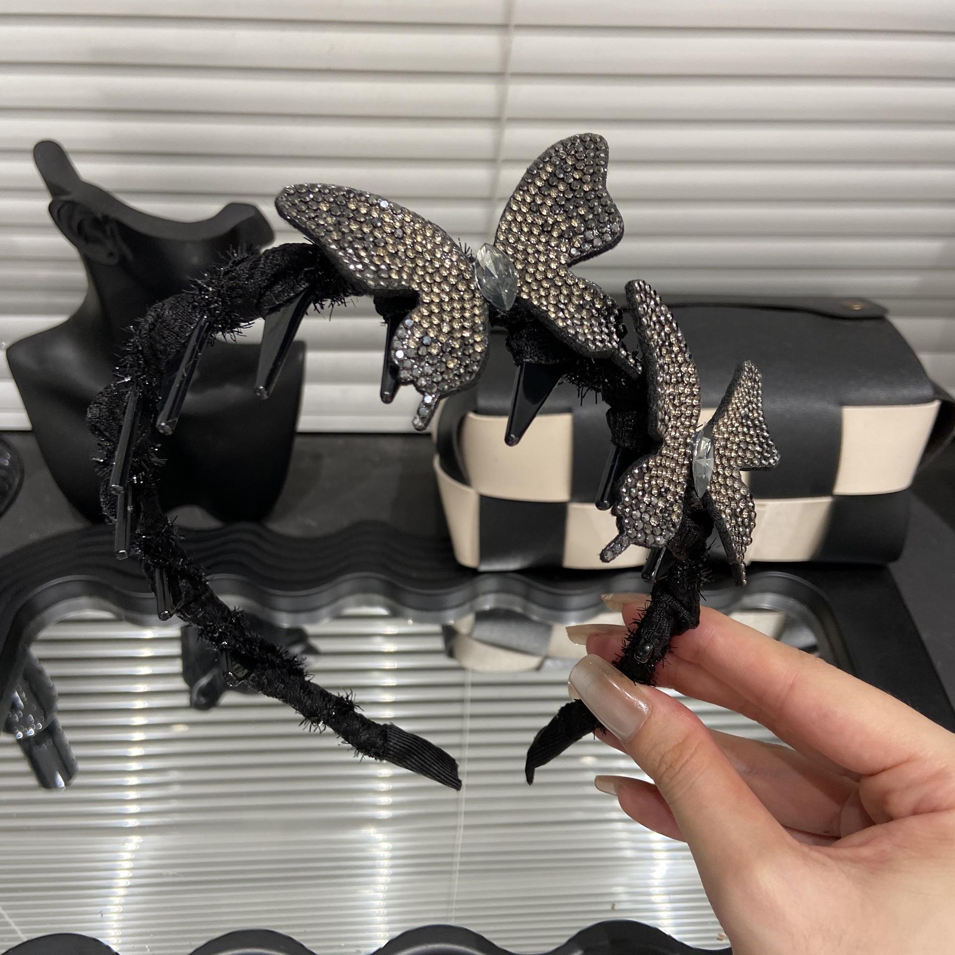 

4671 Гипсофила Двойная Бабочка Роскошная Повязка на Голову Заколка для Волос - Элегантный Женский Аксессуар