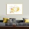 Human Organ Bone Tissue Structure Poster Golden Nordic Retro Style Canvas Painting Living Room Wall Art Prints Modern Home Decor No Frame