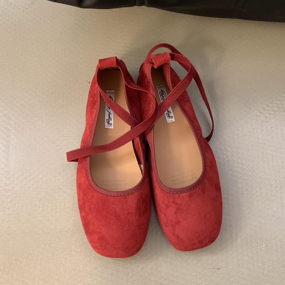 Fashion Bailamos Brand New Women Flat Shoes Fashion Red Ladies Casual Dress Mary Jane Shoes Soft Sole Round Toe Outdoor Ballerina Shoes