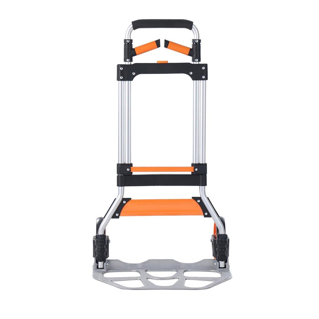 Folding Hand Truck, 309 Lbs Load Capacity, Aluminum Portable Cart, Convertible Hand Truck and Dolly with Telescoping Handle and PP+TPR Wheels, Ultra