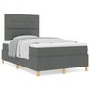 VidaXL Lit Box Spring avec Matelas Gris Foncé 120x200 cm Tissu 3339610