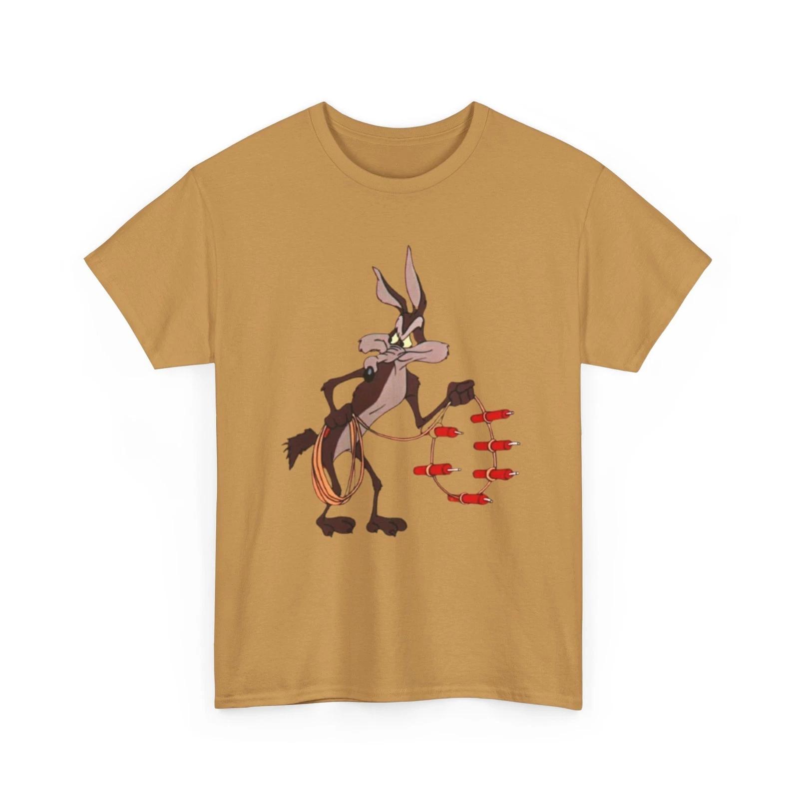 Looney Tunes Wile E. Coyote Printed T shirt Classic Cartoon Collectible S