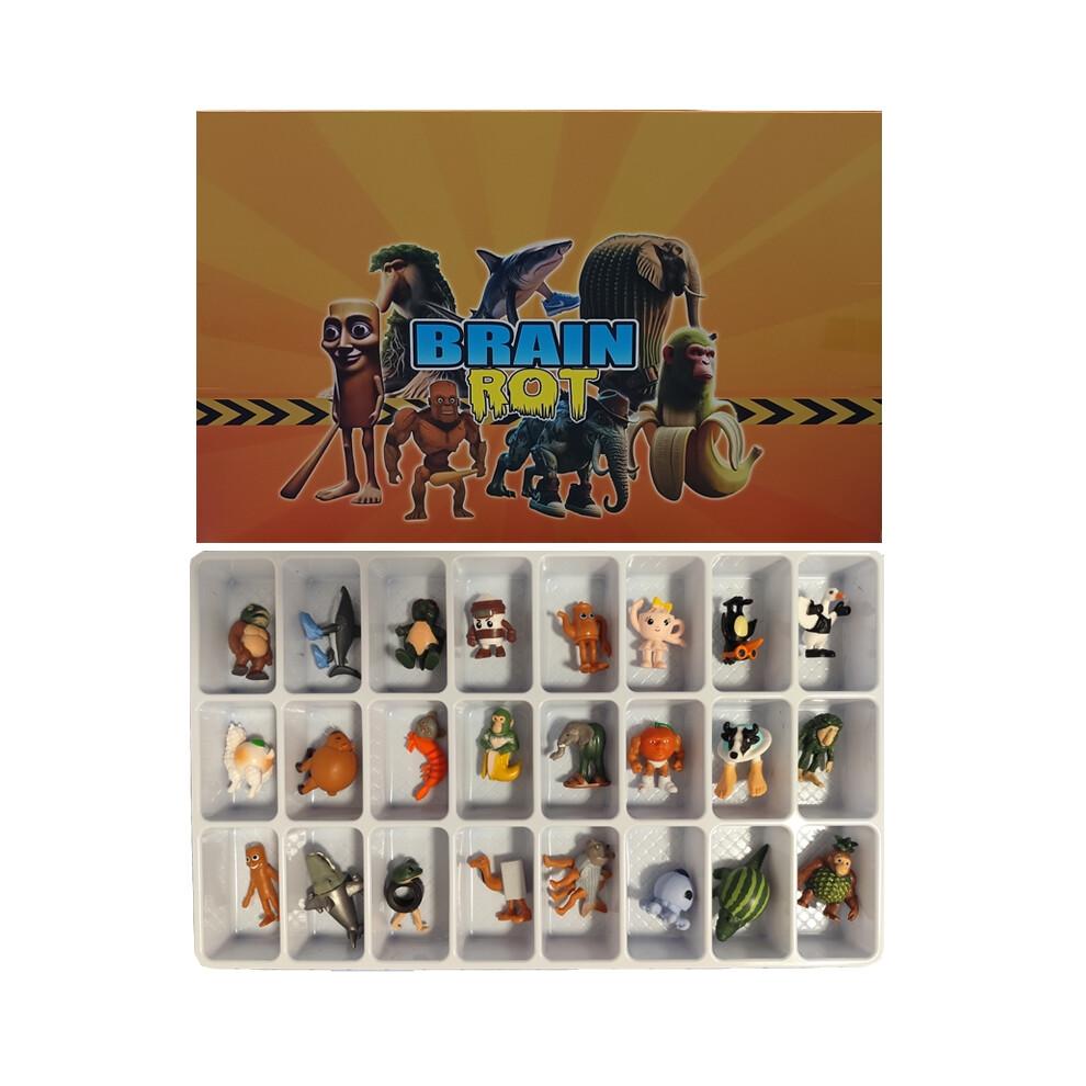 24 Piezas Brainrot Tung Tung Sahur Figuras Muñeco Tralalero Tralala Bombardino Cocodrilo Chimpancini Bananini Modelo Juguete Regalo