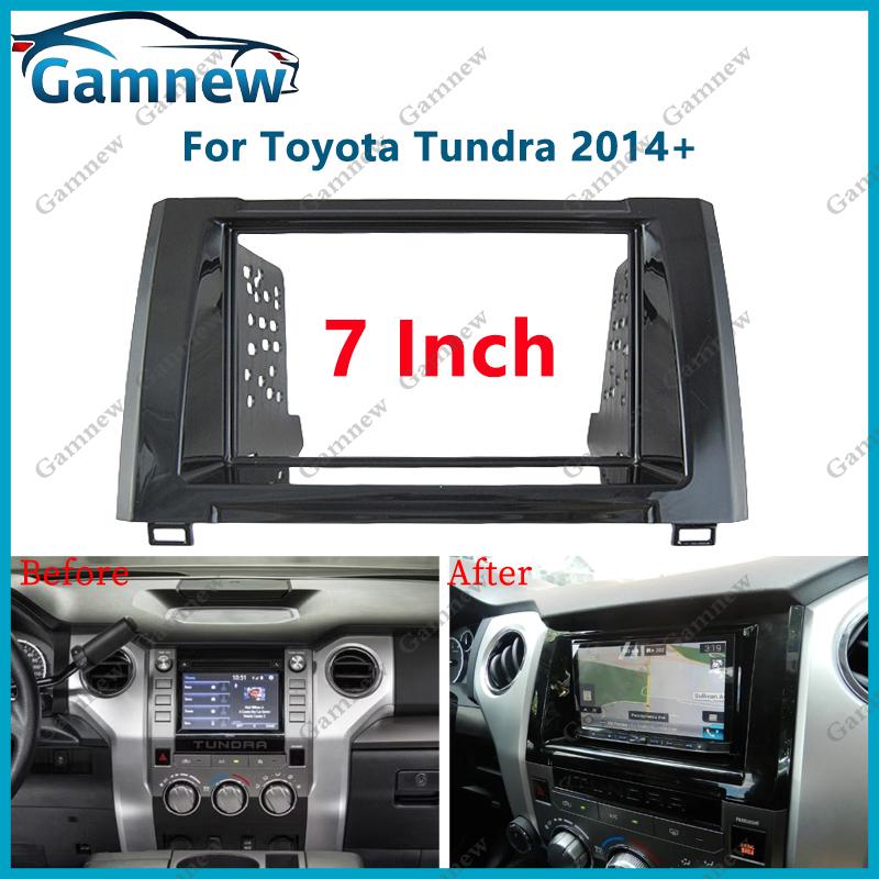 

7 inch 2DIN Car Fascia Radio Panel For Toyota Tundra 2014+ Frame Kit Install Facia Face Plate 178x100mm