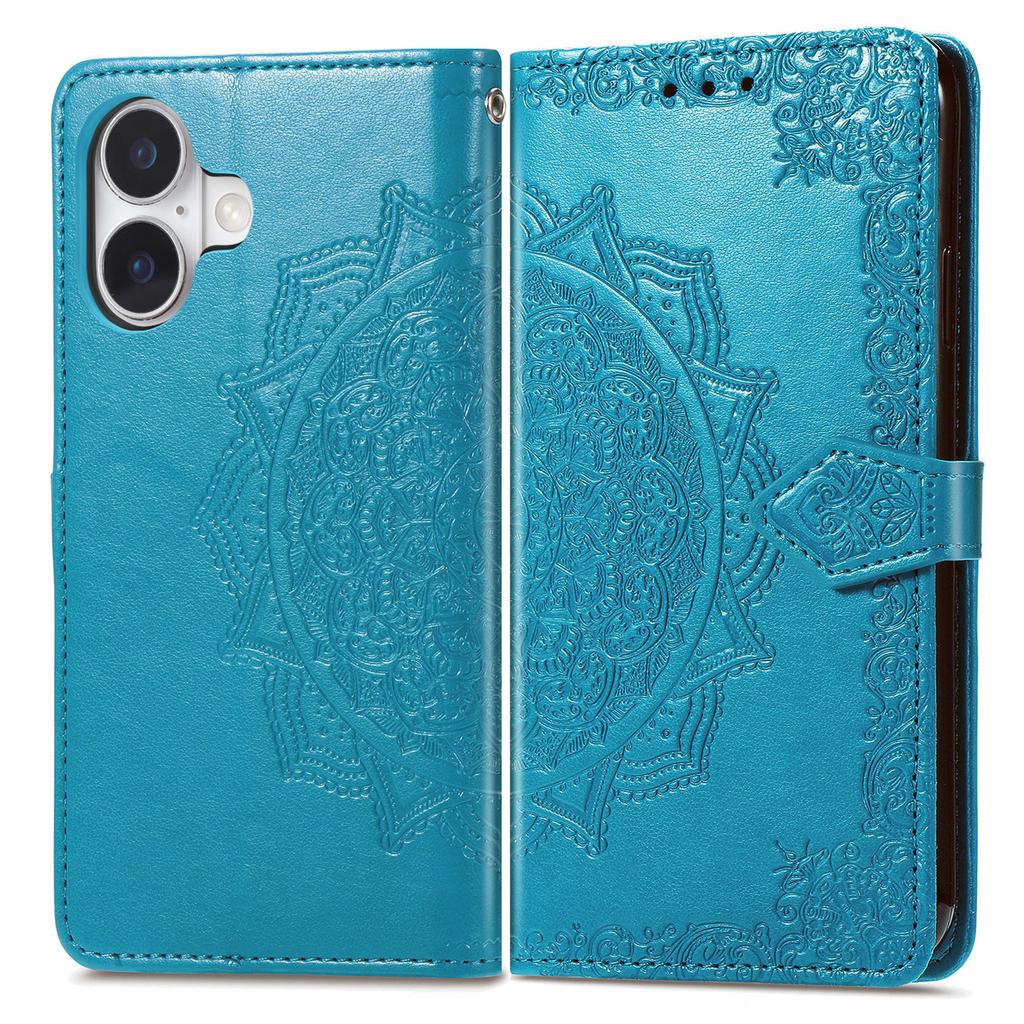 For iPhone 17 Case Wallet Mandala Flower Leather Phone Cover Stand View