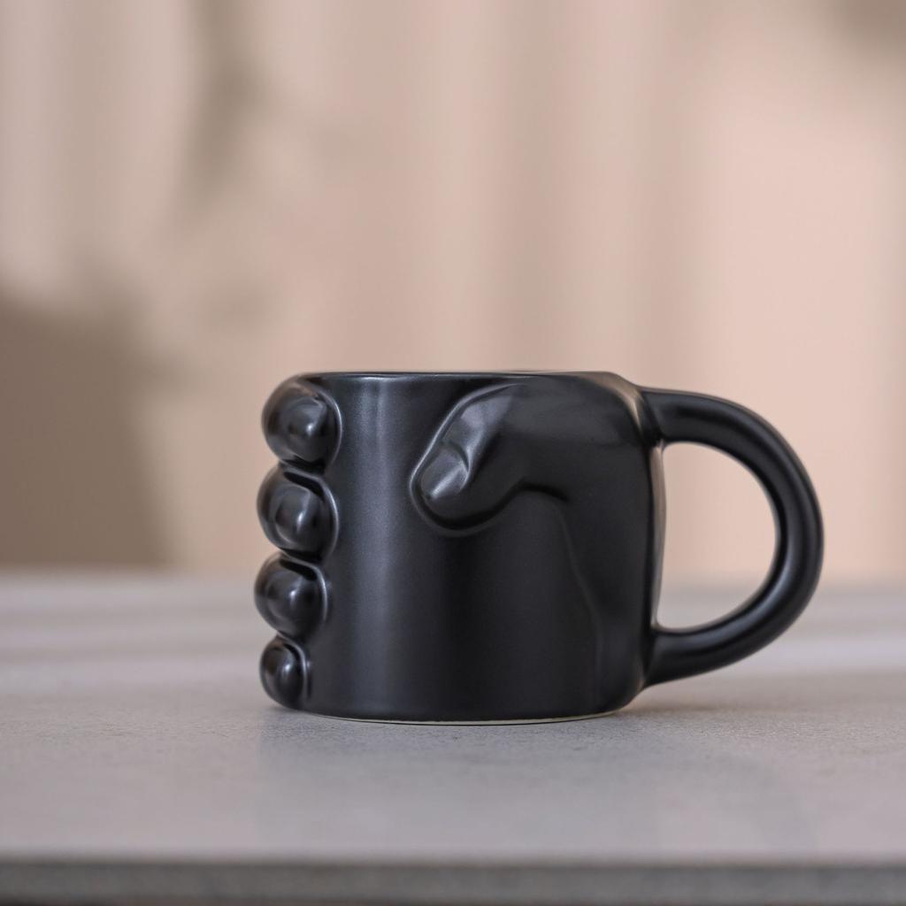 Ceramic Coffee Cup Large Capacity Macaron Color Mug Irregular Latte Cup