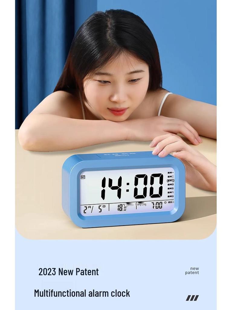 Smart Desktop Alarm Clock for Students - Strong Wake-Up