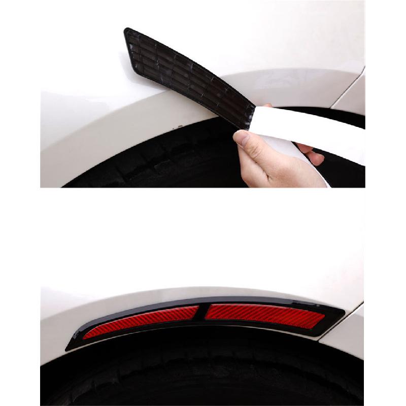 Wheel Arch Pads Made of 100% Real Carbon Fiber In a Sporty Style for Cars, Mudguard/mudguard Protection Pads, Arch Extensions, Stickers, Stripe, Car