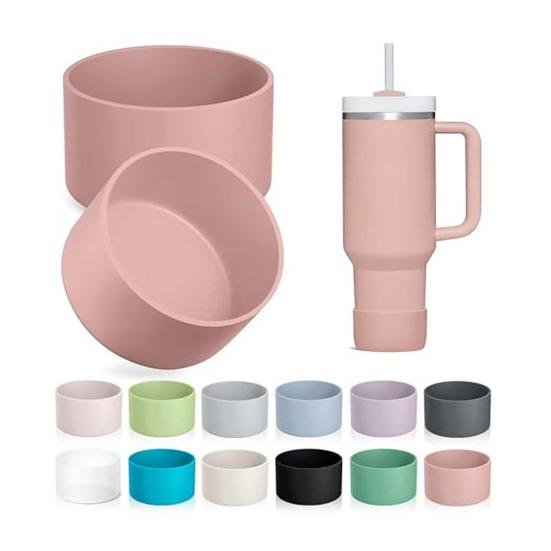 Silicone Cup Cover Anti-Slip Heat Insulation Sleeve for Water Bottle Personalized Drink Sleeve Sports Cup Accessories