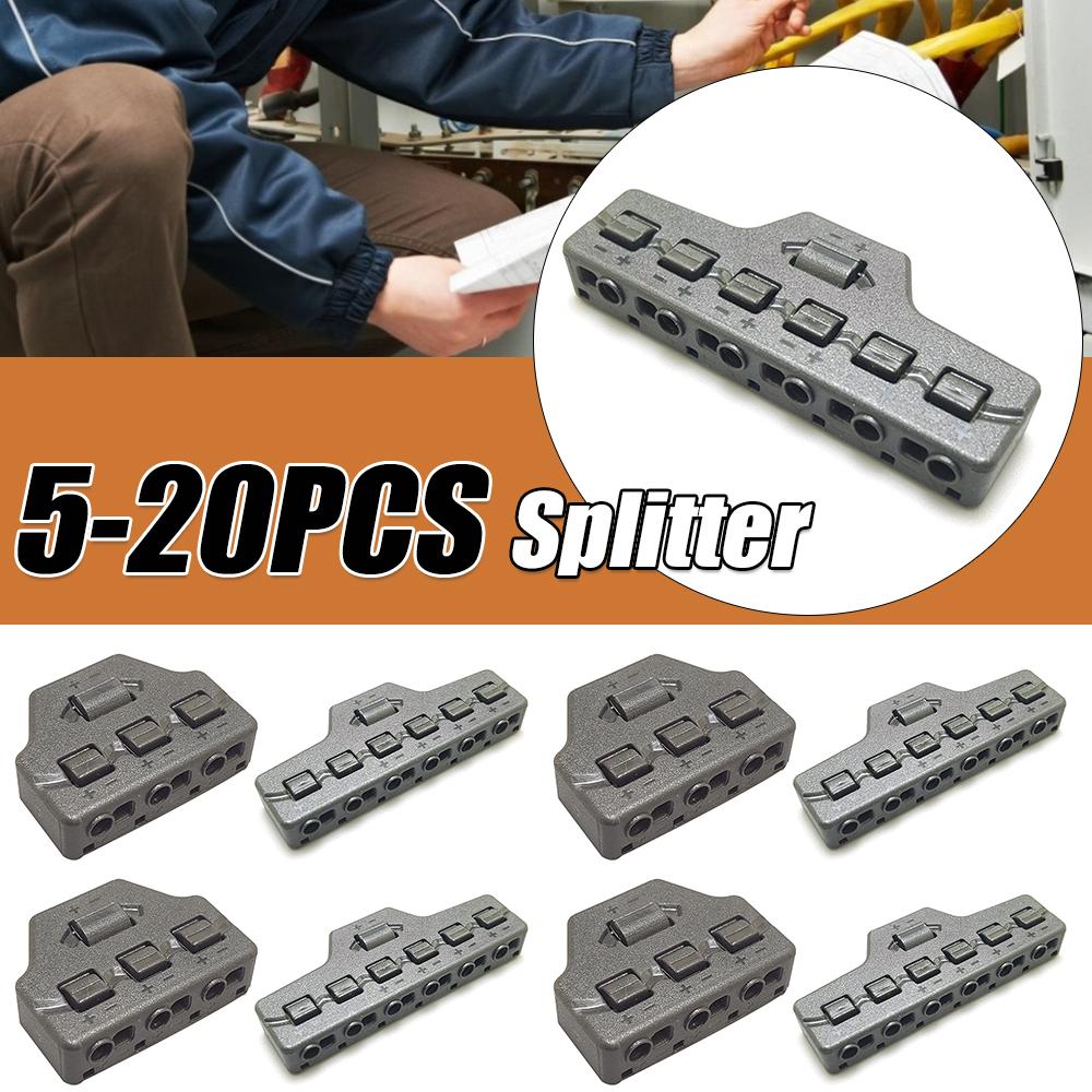 5-20Pcs Port Sharing Box 3/6 Ports Distribution Railway Train Layout Parallel Connector Line Connection Terminal Splitter Parts