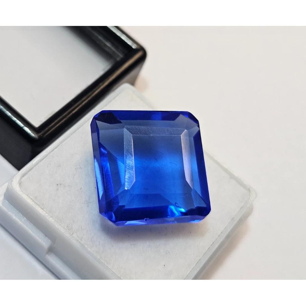 18-20 Ct Natural Blue Sapphire Square Cut Fabulous Certified Loose Gemstone