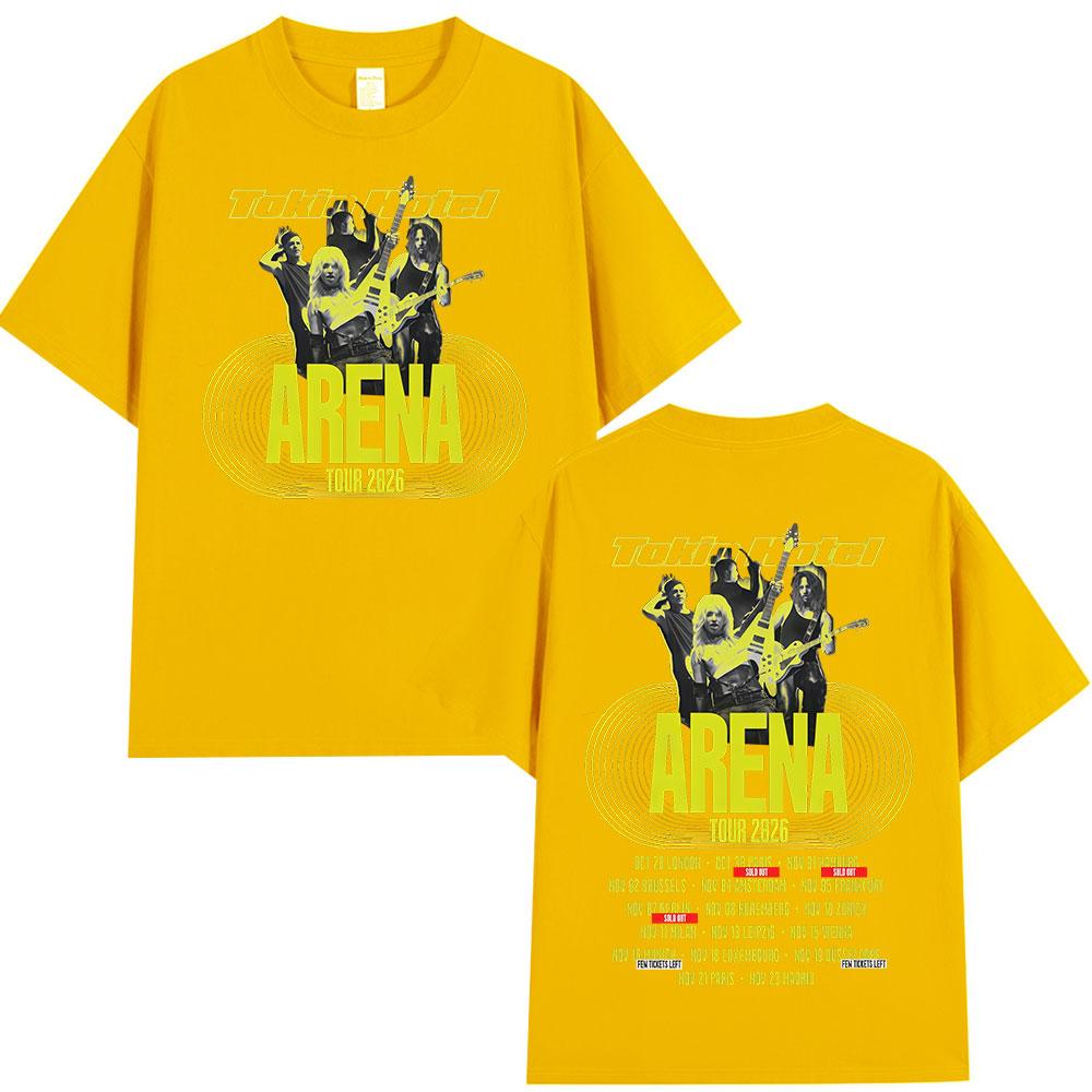 Rock Band Tokio Hotel Arena Tour 2026 Merch T-shirts Unisex Women Fashion Vintage Short Sleeve T-shirt High Quality Cotton T Shirts