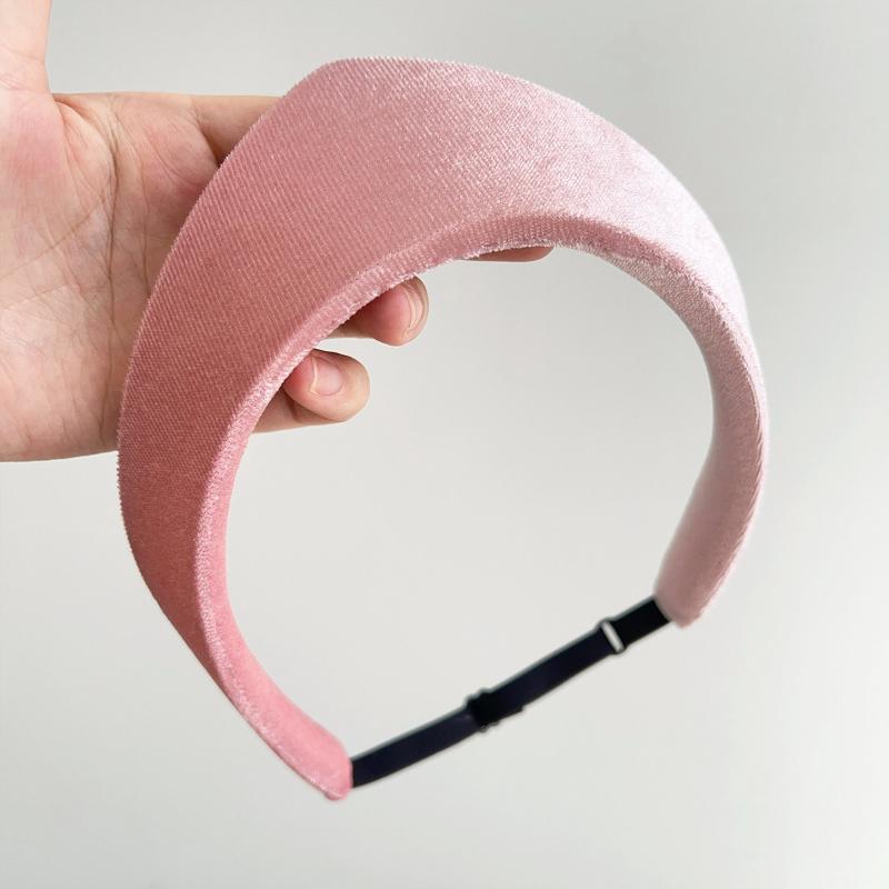 

1pc European and American Velvet Women Headband Smooth Hairpin Headband Hair Hoop Lady Headwear Daily Wear One Size розовый