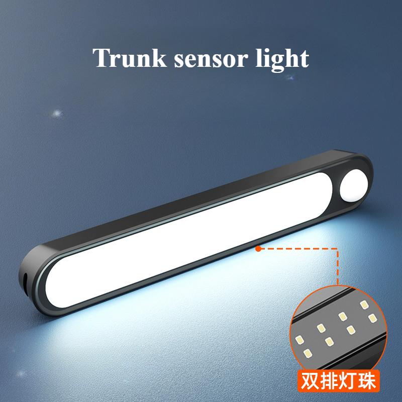 

Trunk Car Sensor Light for Floor Trunk Hood USB Rechargeable Automatic Induction Light Bar Magnetic Maual Sensing Mode Lamp 500mAh 1pcs