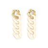 A Pair 18×67mm Acrylic Earrings Matte Colorful Heart shaped Chain Pendant For Women's Charm Earrings Gift Diy Jewelry Making