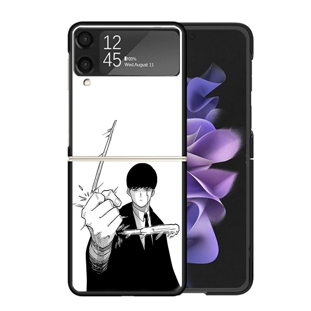 Mashle Magic And Muscles Clear Phone Case For Samsung Z Flip 7 6 5 4 3 Galaxy ZFlip7 ZFlip6 ZFlip5 ZFlip4 ZFlip3 5G Print Cover