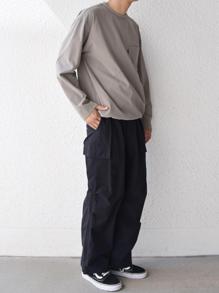 SHIPS any SORONA Stretch Jersey Spindle Pocket Long-Sleeved T-Shirt, Men's, Beige, Size L, 712060017