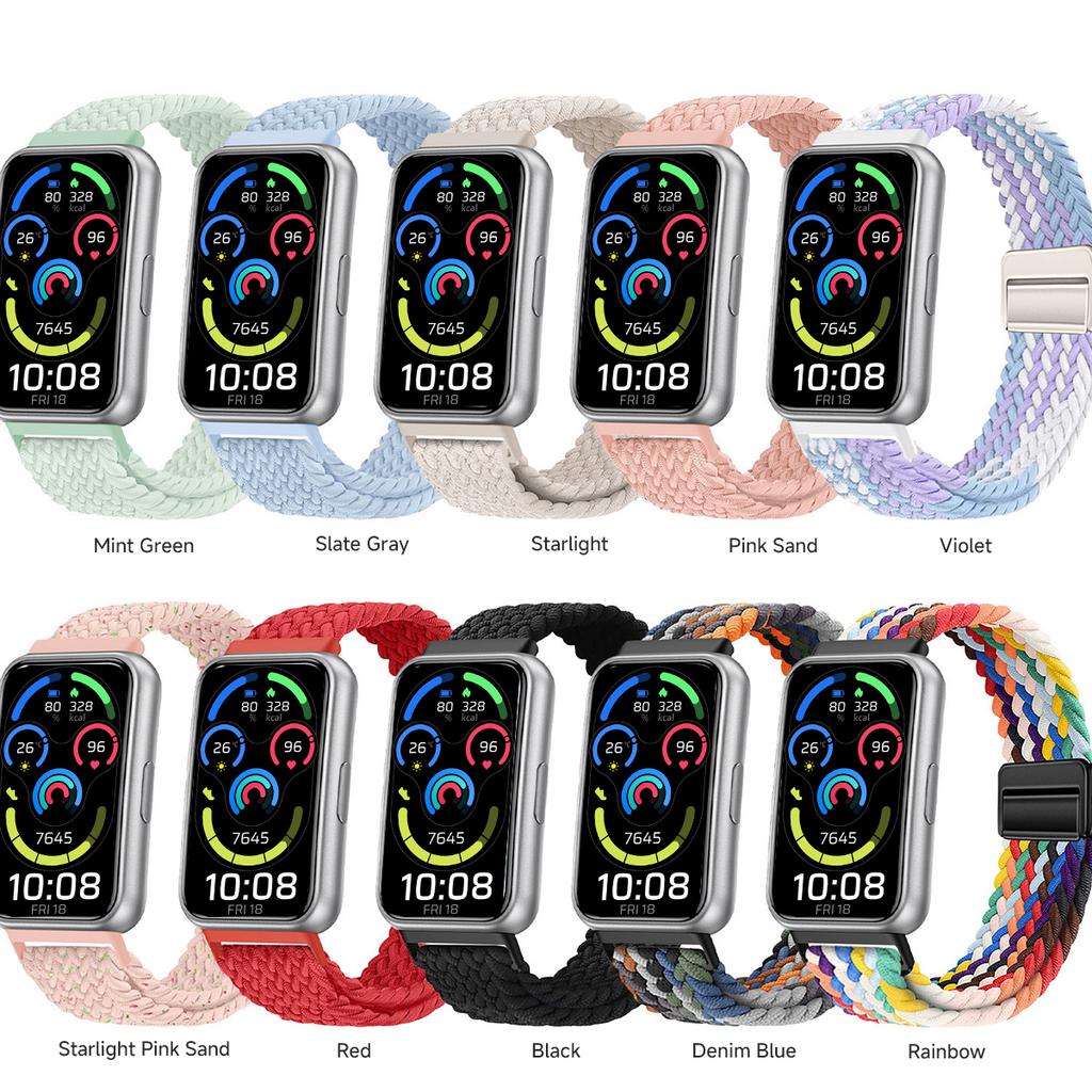 Braided Nylon Strap For Huawei Band 11/11NFC Comfortable Magnetic Buckle Adjustable Watchband For Huanwei 11Pro/11Pro NFC Belt