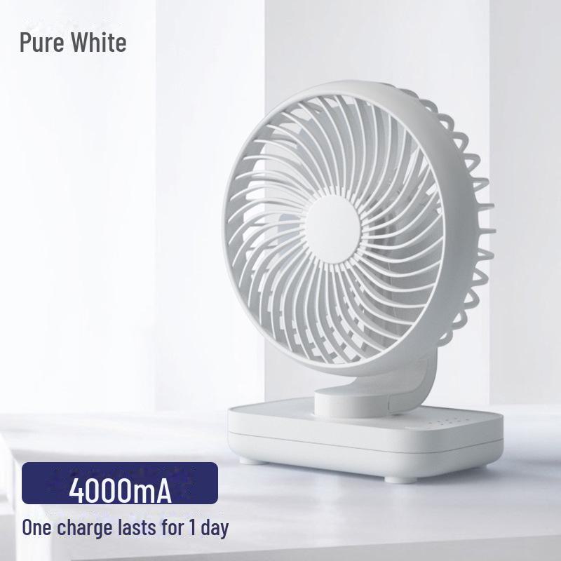 

Перезаряжаемый USB-вентилятор для настольного компьютера: Тихий, потрясающий, портативный для общежитий и офисов Mini version does not shake its head белый